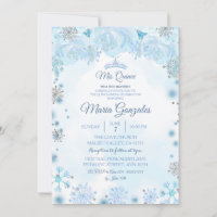 Soft Blue Holiday Season Sweet 15th Birthday