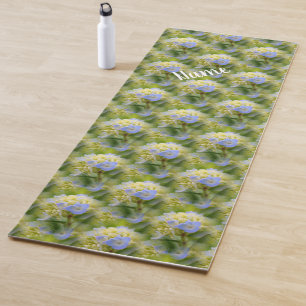 Soft Blue Hydrangea Flower Nature Personalized Yoga Mat