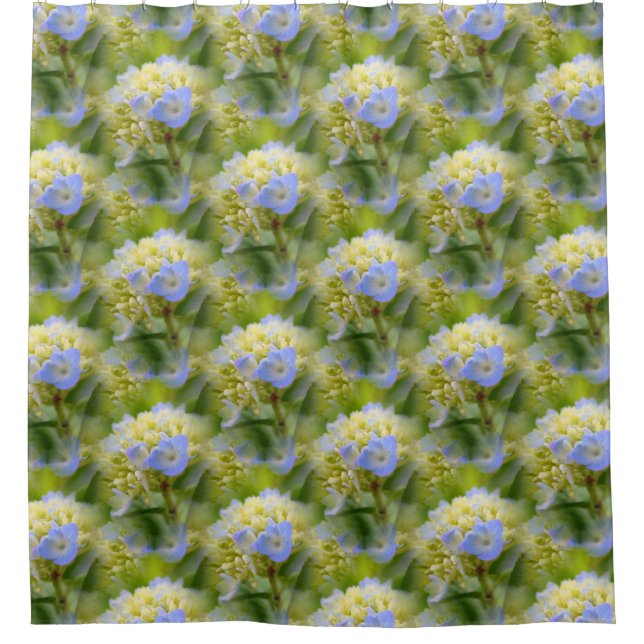 Soft Blue Hydrangea Flower Pattern Nature  (Front)