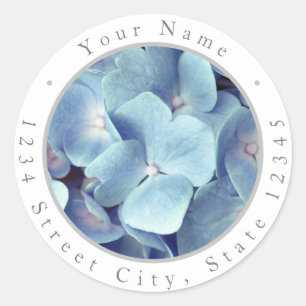 Soft Blue Hydrangea Pattern Labels