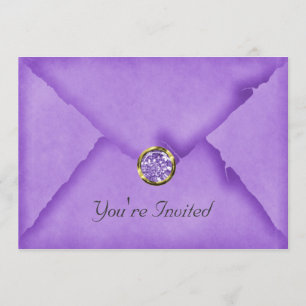 Soft Blue Jewelled Party Invitation