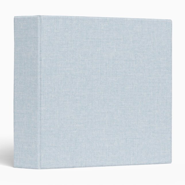Soft Blue Linen Texture Blank Clean Professional Binder (Front/Spine)