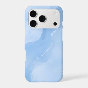 Soft Blue Marble Abstract Pattern