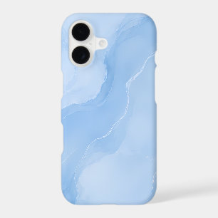 Soft Blue Marble Abstract Pattern