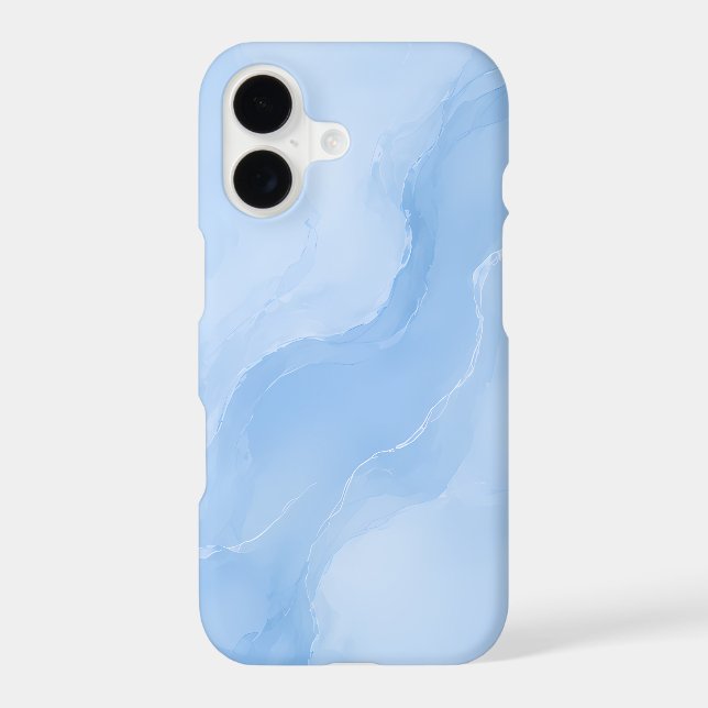Soft Blue Marble Abstract Pattern (Back)