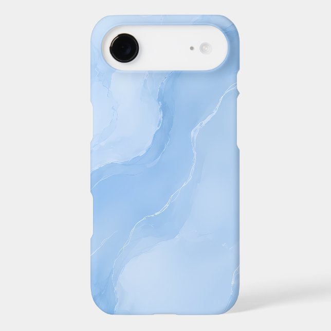 Soft Blue Marble Abstract Pattern (Back)