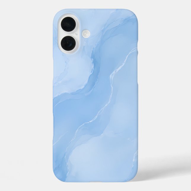 Soft Blue Marble Abstract Pattern Case-Mate iPhone Case (Back)