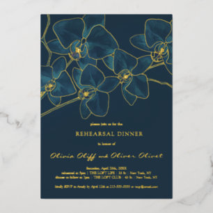 Soft Blue Orchid Rehearsal Dinner