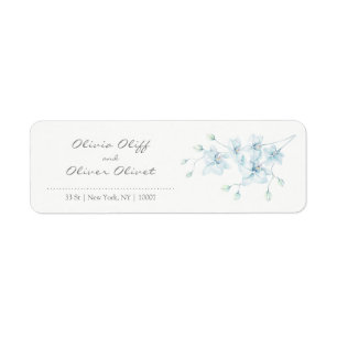 Soft Blue Orchid Return Address