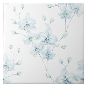 Soft Blue Orchid Tile