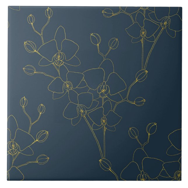 Soft Blue Orchid Tile (Front)