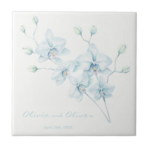 Soft Blue Orchid  Tile