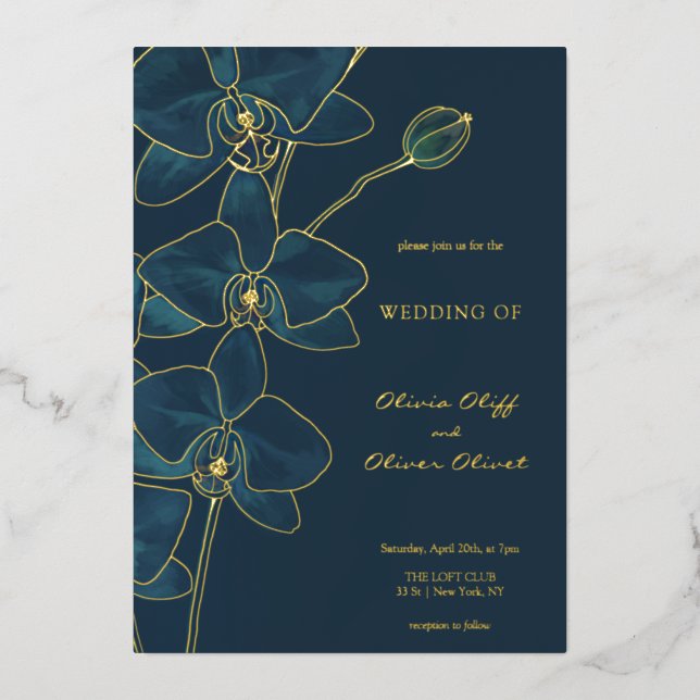 Soft Blue Orchid Wedding (Front)