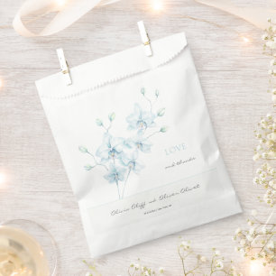 Soft Blue Orchid Wedding Favour Bag