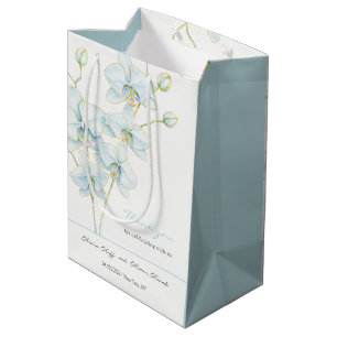 Soft Blue Orchid Wedding Medium Gift Bag