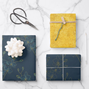 Soft Blue Orchid Wrapping Paper Sheet