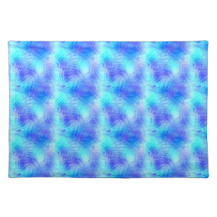 Soft Blue Patterned Glass Placemat