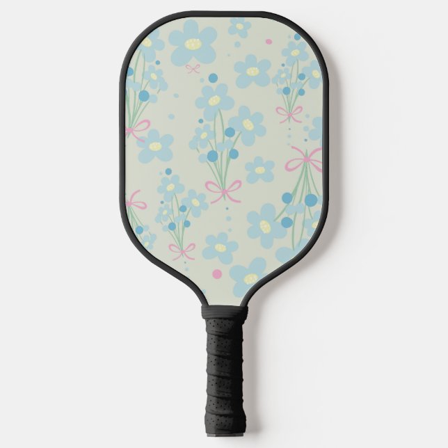 Soft Blue & Pink Harmony Pickleball Paddle (Front)