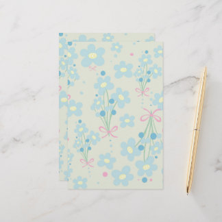 Soft Blue & Pink Harmony Stationery