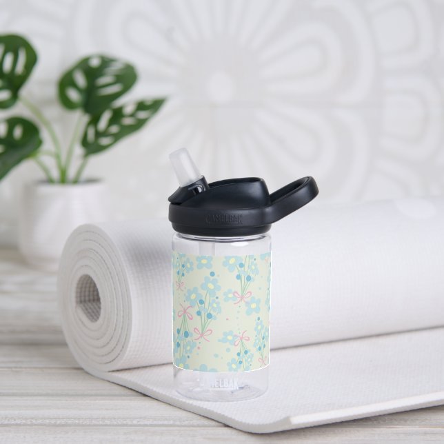 Soft Blue & Pink Harmony Water Bottle (Yoga)