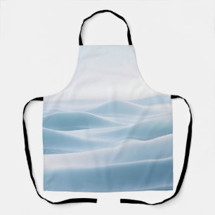 Soft Blue Snowy Dunes Winter Serenity Apron