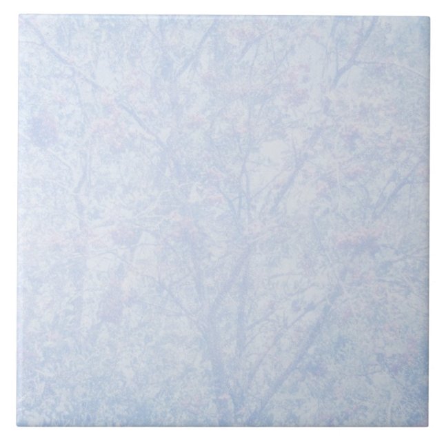 Soft Blue Tint Rowan Pattern Tile (Front)