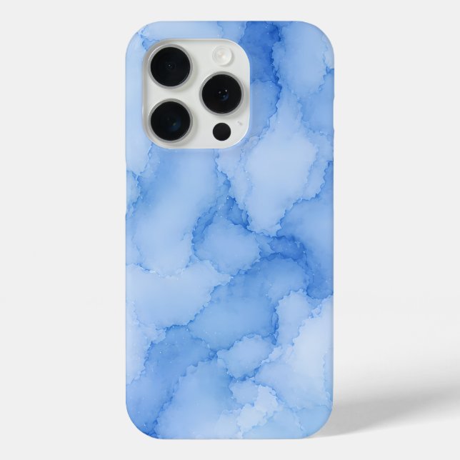 Soft Blue Watercolor Abstract Case-Mate iPhone Case (Back)