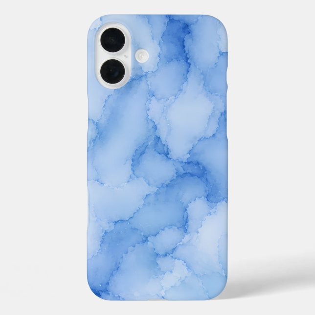 Soft Blue Watercolor Abstract Case-Mate iPhone Case (Back)