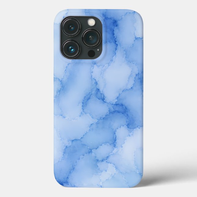 Soft Blue Watercolor Abstract Case-Mate iPhone Case (Back)