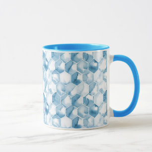 Soft Blue Watercolor Canotype Pattern Mug