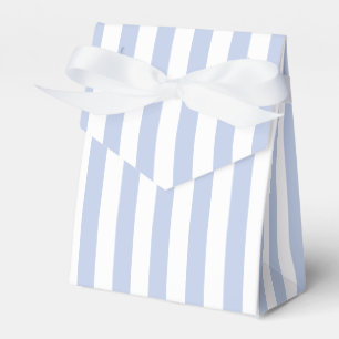 Soft Blue White Vertical Stripe Pattern Art Favor Box