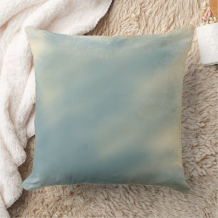 Soft Blue With Clouds Vintage Rustic Decor Throw Pillow