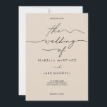soft Blush & Black Modern Script Wedding  Invitation<br><div class="desc">"Embrace the delicate warmth and timeless elegance of your love story with our beautiful Soft Blush and Black Wedding Invitation. This design is more than just an announcement; it's a tender prelude to your special day, perfectly blending contemporary simplicity with romantic charm. The gentle blush pink background, a color symbolizing...</div>