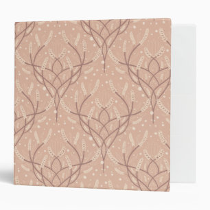 Soft Blush Botanical Vine Pattern Binder