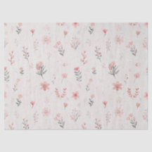 Soft Blush Floral Pattern Tissue Paper