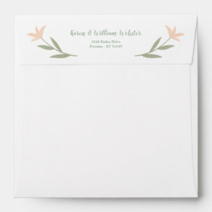 Soft Blush Floral Square Envelope