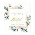 SOFT BLUSH FLORAL WATERCOLOR BRIDAL SHOWER WELCOME