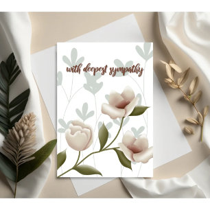 Soft Blush Florals – Botanical Sympathy Card