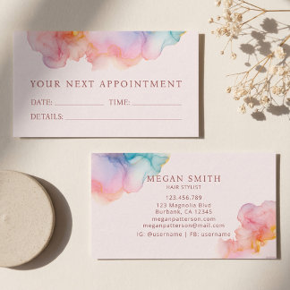 Soft Blush Ink Modern Appointment Card