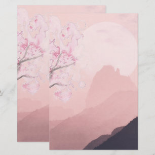 Soft blush pink horizon Stationery