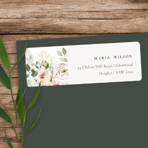 Soft Blush Pink Peonies Eucalyptus Adresse de feui
