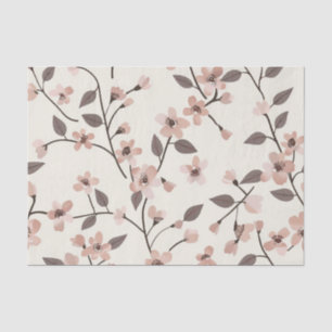 Soft Blush Pink Vintage Boho Wildflower Floral Tissue Paper