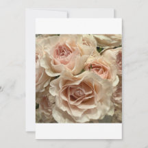 Soft Blush Rose Bouquet Romantic Greeting Card