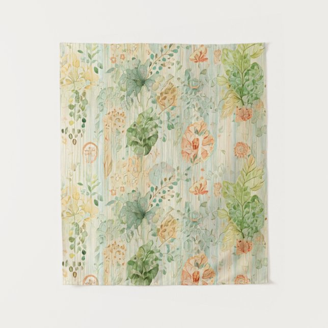  Soft Botanical Dream Tapestry (Front)