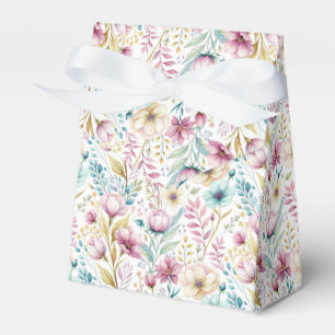 Soft Botanical Easter Flower Design Favor Box