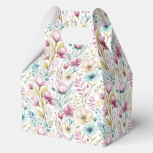 Soft Botanical Easter Flower Design Favor Box
