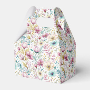 Soft Botanical Easter Flower Design Favor Box