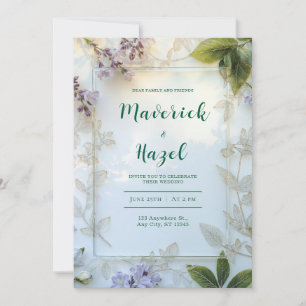 Soft Botanical Garden Wedding Invitation