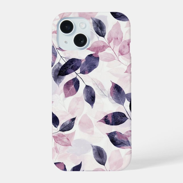 Soft Botanical Leaves Phone Case (Back)
