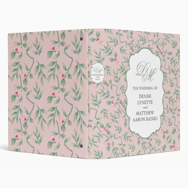 Soft Botanical Wedding  Binder (Background)